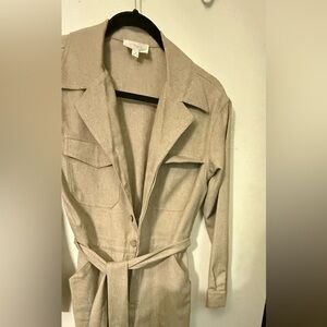 Tan Belted Jumpsuit